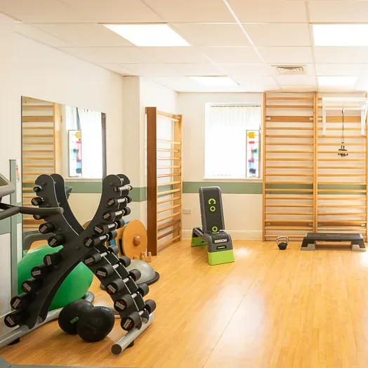 Physiotherapy gym at Circle Three Shires Hospital