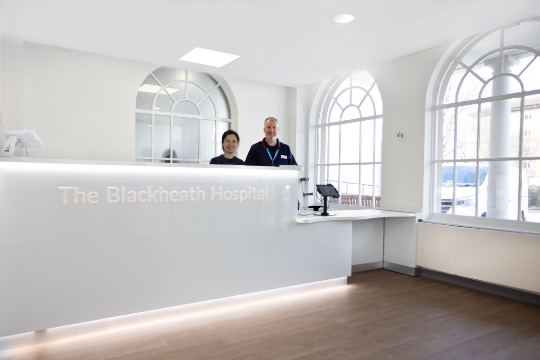 The practice reception area
